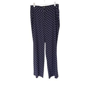 Talbots‎ Woman Pants Plus Black Navy Nautical Relaxed Straight Leg Size 16W